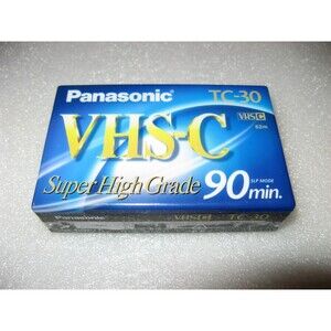 Sealed Panasonic TC-30 VHS-C Super High Grade 90 Min Tape BRAND NEW